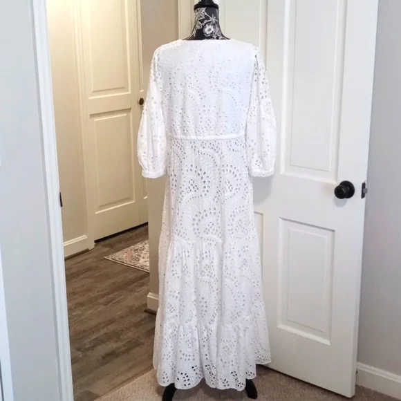 🤍HTF Lilly Pulitzer🤍 - Breanne Elbow Sleeve Eyelet Maxi Dress - Picture 2 of 15